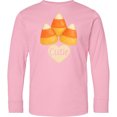 thumbnail image 3 of Inktastic Cute Candy Corn Heart Halloween Cutie Long Sleeve Youth T-Shirt, 3 of 5