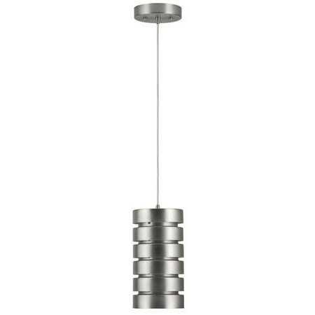 - Macchione One-Light Industrial Pendant Lamp, Brushed Nickel Steel - Linea di Liara LL-P518