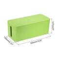 thumbnail image 2 of Uxcell Cable Management Box PP Cord Organizer Box w Tie to Hide Wires & Power Strips for Home Middle Green, 2 of 6