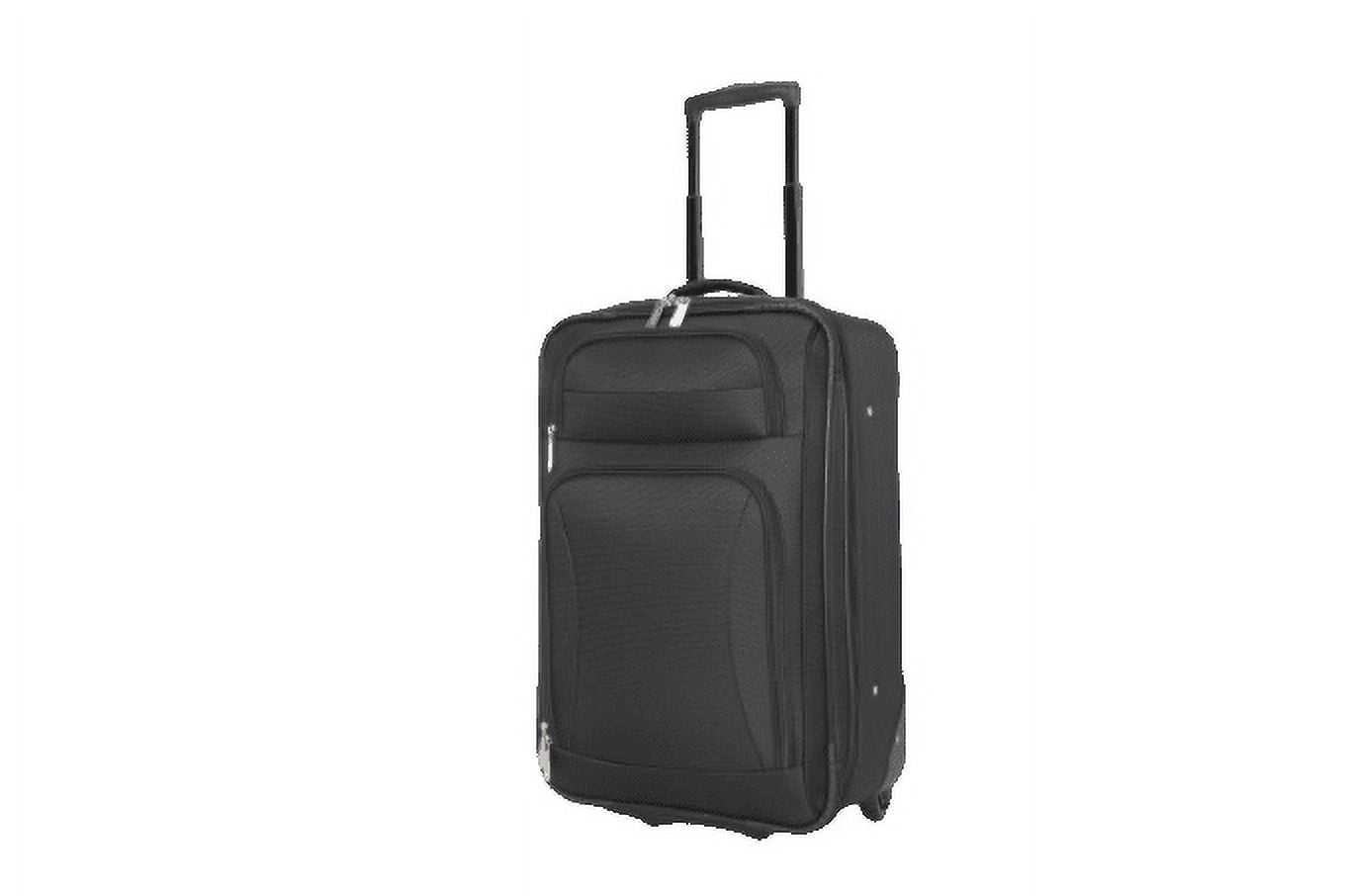 Protege Regency 24" Checked Polyester Softside Upright Luggage, All Ages, Black