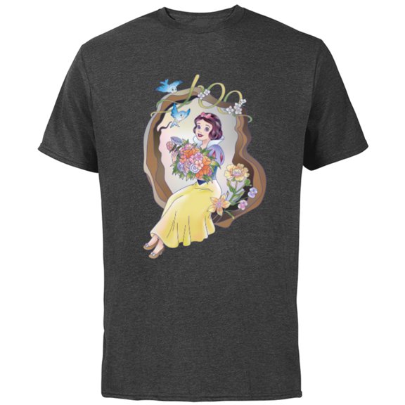Disney 100 Platinum Princess Collection Snow White D100 - Short Sleeve Cotton T-Shirt for Adults - Customized-Charcoal