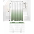 thumbnail image 6 of No Hook Shower Curtain with Snap in Liner, Sage Green Ombre Color Gradient Hotel Shower Curtains for Bathroom, Washable Shower Curtain Liner Set with Mesh Top Window, 72"x72", 6 of 6