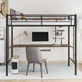 thumbnail image 3 of Loft Bed With Desk And Shelf , Space Saving Design,Twin, 3 of 9