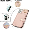 thumbnail image 5 of Allytechgroup Wallet Case for Samsung Galaxy A14 5G with Card Slots, RFID Blocking Ring Holder Kickstand Bumper Anti-Scratch Slim Phone Case Cover for Galaxy A14 5G, Rosegold, 5 of 8