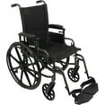 thumbnail image 1 of ProBasics Fauteuil Roulant Ultraléger pour Adultes - Siège à Hauteur Réglable - Dossier Rabattable Accoudoirs de Bureau à Hauteur Réglable - Repose-Pieds à Bascule, Siège 20 Pouces x 16 Pouces, 1 of 4