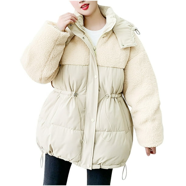 Parkas de manga larga para mujer, ropa de algodón, ropa de algodón con capucha para mujer, ropa de algodón de plumón para mujer, abrigo de algodón para mujer.