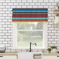 thumbnail image 4 of Colorful Striped Kitchen Valances for Windows 42x12 Inch Kitchen Curtains Valances Rod Pocket Boho Rainbow Stripes Abstract Lines Bathroom Window Valances for Window Treatment Decor, 4 of 6
