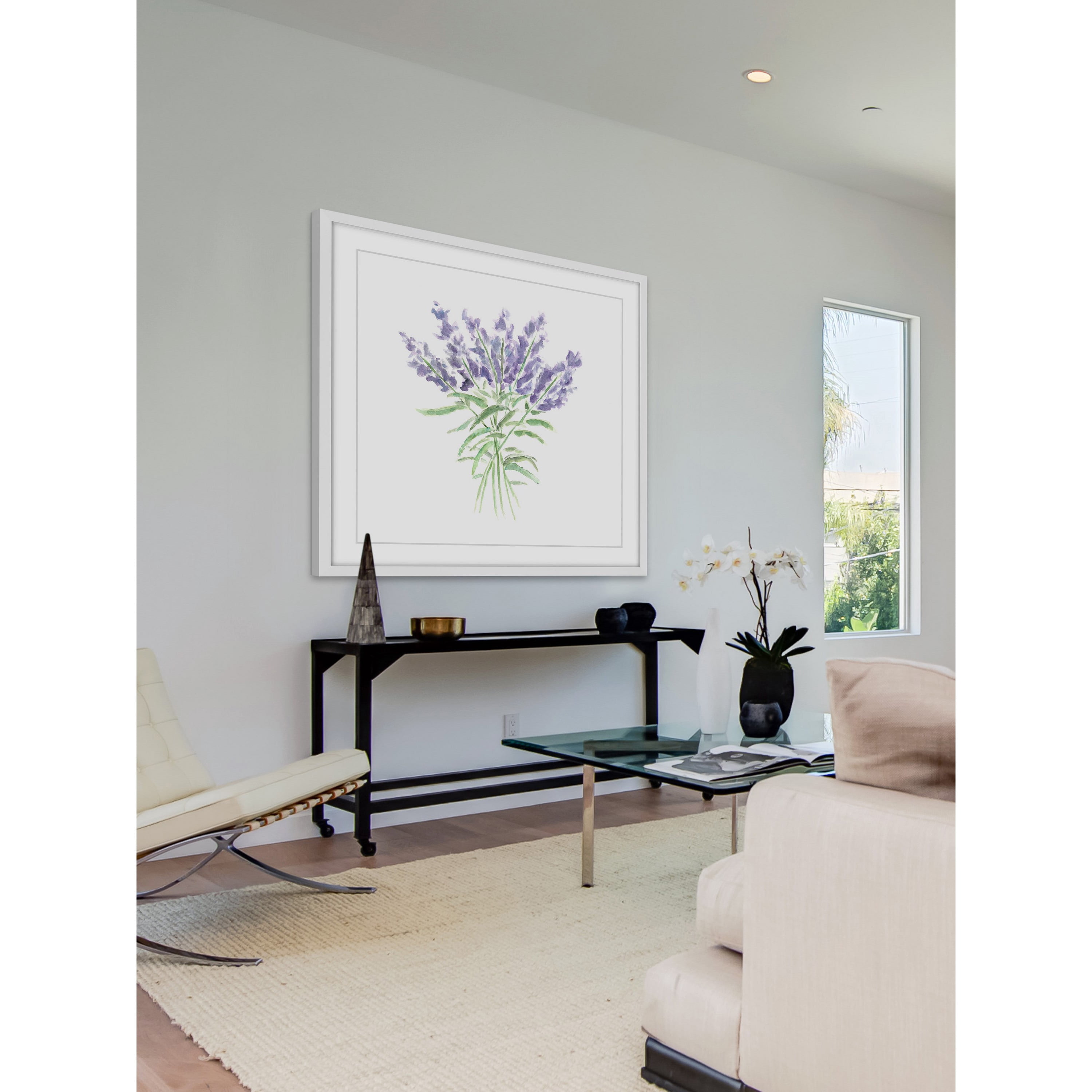 Marmont Hill "Lavender Herbs" by Thimble Sparrow Framed Painting Print