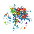 thumbnail image 4 of 100 Ganchos Bloqueo Clips de Multicolor Artes Joyería Collar Impermeable Joyas de, 4 of 9