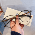 thumbnail image 1 of Monturas de gafas estilo coreano miopía gafas con montura negra gafas planas anti-luz azul para mujer, 1 of 5