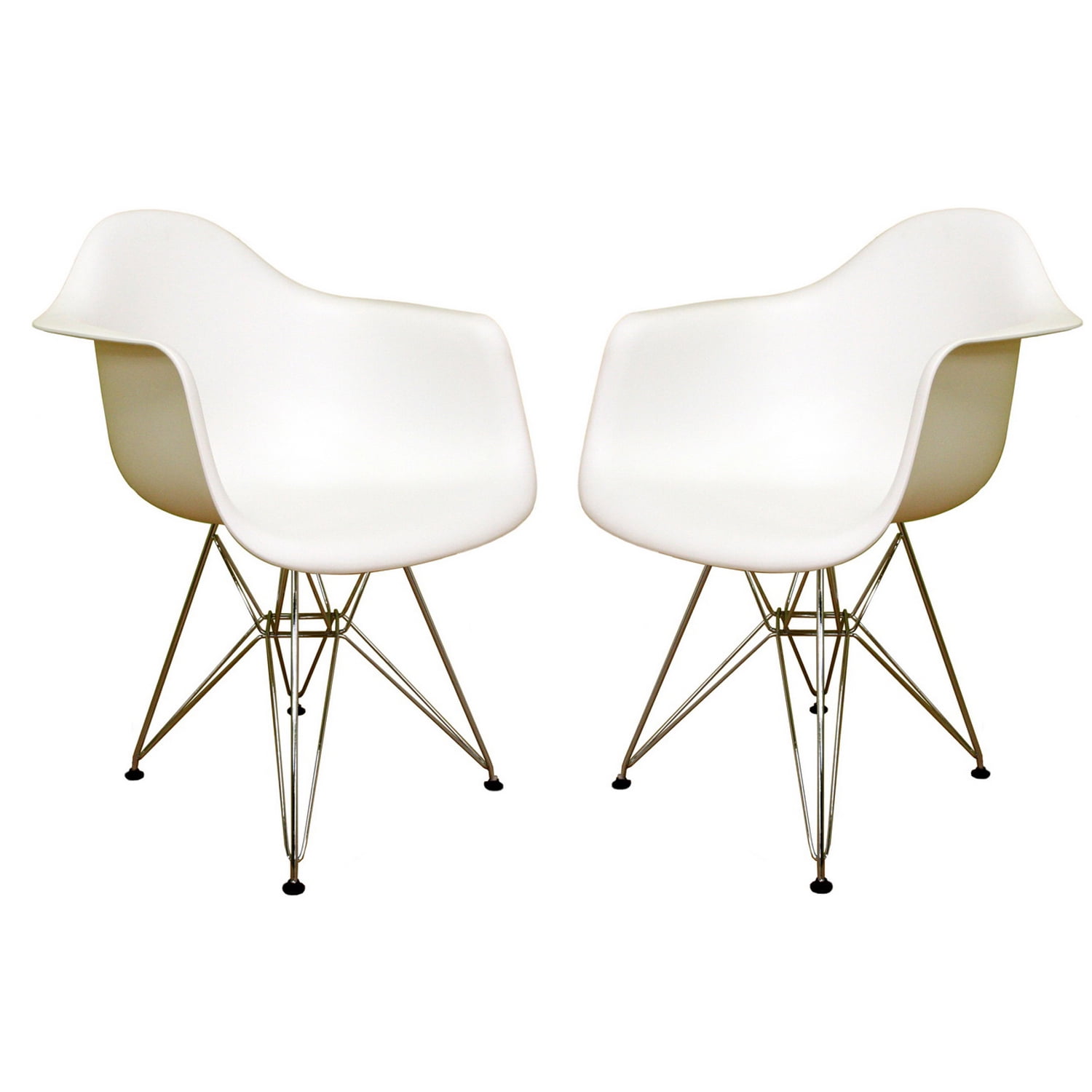 Baxton Studio Dario White Molded Plastic Chair