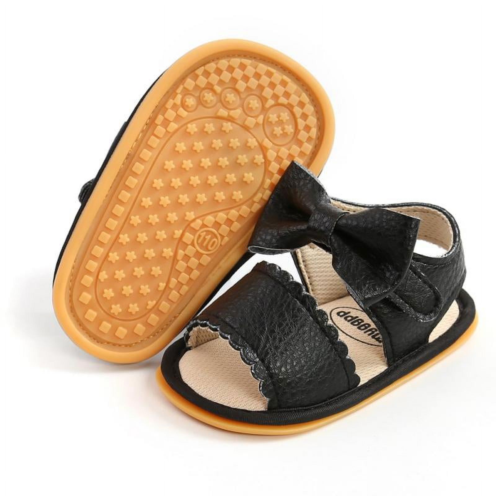 Infant Baby Girl Boy Casual Sandals Premium Princess Flats Summer Outdoor Beach Athletic Shoes Breathable Soft Anti Slip Rubber Sole Newborn Toddler Prewalker First Walking Shoes - image 3 of 6