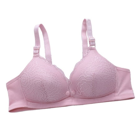 Audhol Lace Bralette Push Up Bra Pink 42