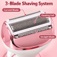 thumbnail image 5 of Electric Razor for Women, 5 in 1 Women’s Electric Shaver, Portable Ladies Shaver, Replaceable Lady Facial Groomer, Cordless Wet and Dry Body Shaver, IPX7 Waterproof & Easy Cleaning, 5 of 9