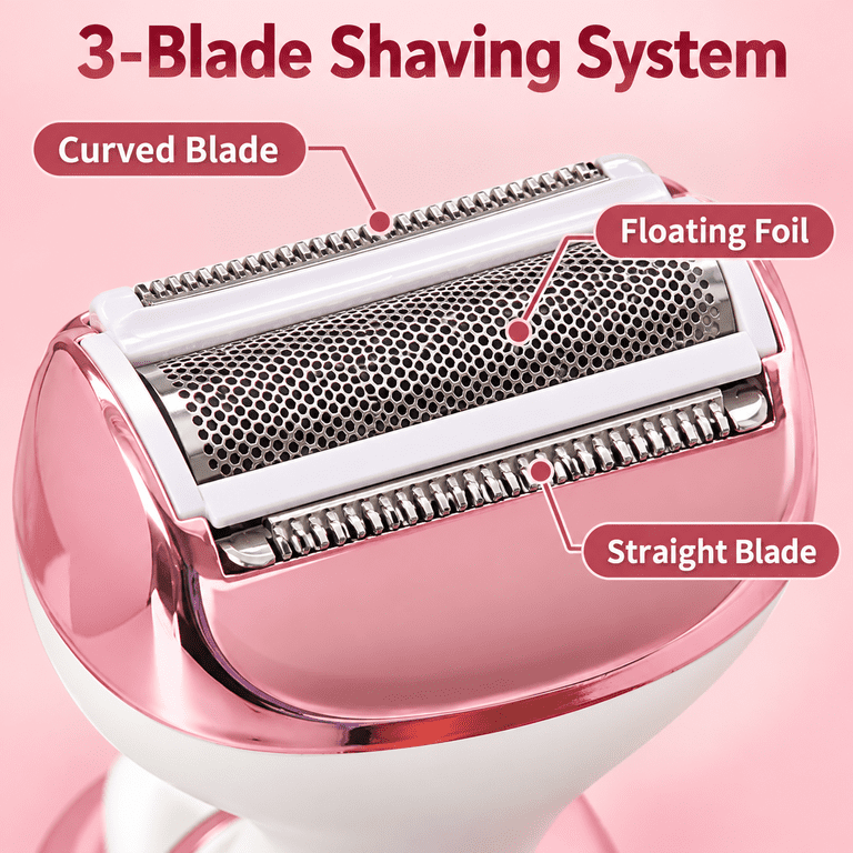 Obacre 5-in-1 Electric Razor for Women, IPX7 Waterproof with LED photo 4