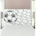 Soccer Headboard, Soccer Ball in Net Goaly Position Sports Competition