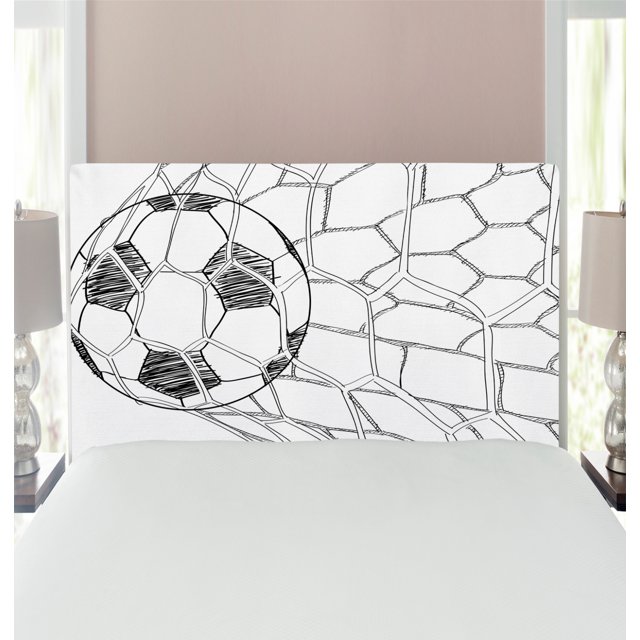 Soccer Headboard, Soccer Ball in Net Goaly Position Sports Competition