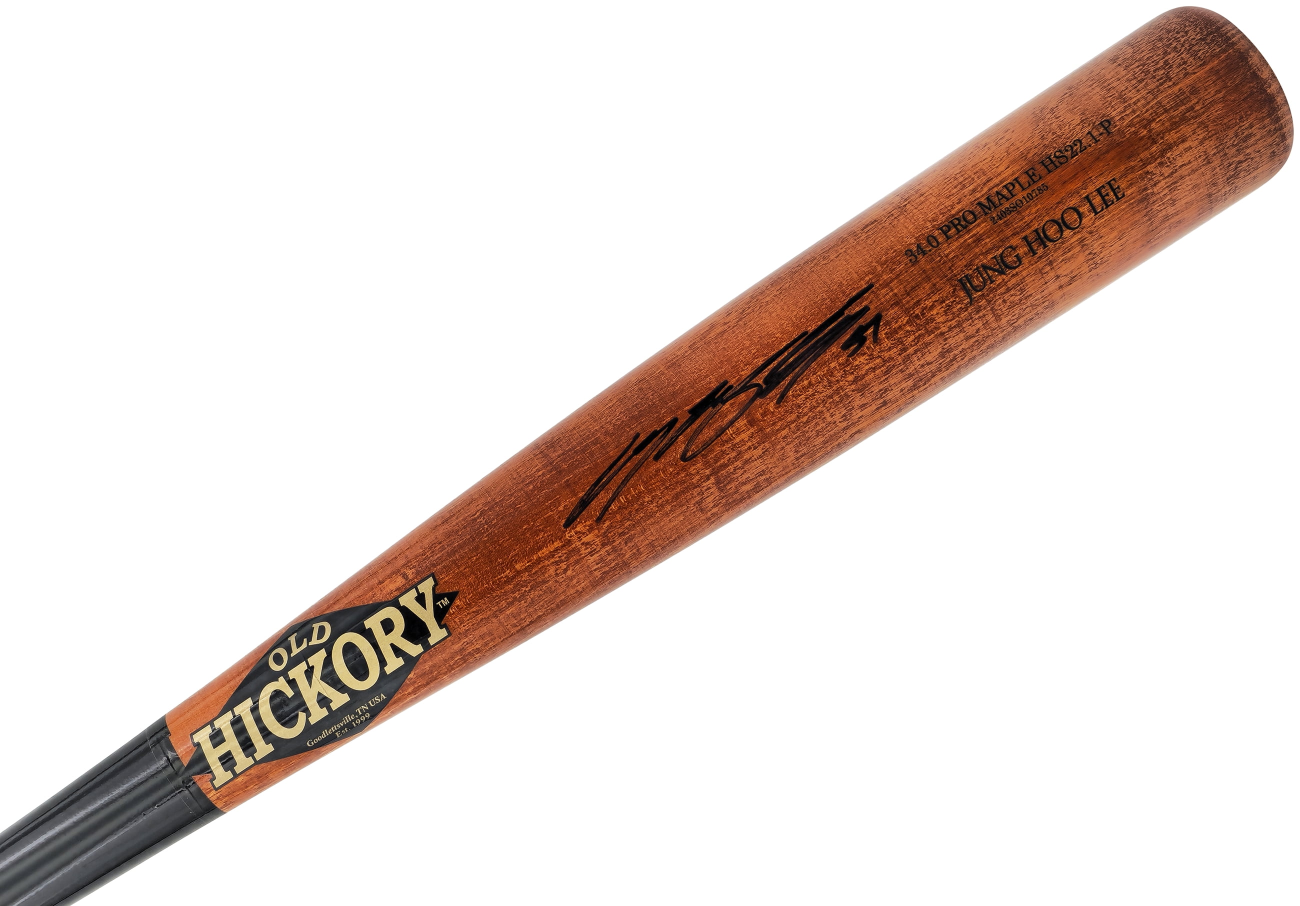 Jung Hoo Lee Autographed Orange & Black Old Hickory Player Model Baseball Bat San Francisco Giants Beckett BAS Witness 227302