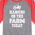 thumbnail image 3 of Instant Message - Hanging On The Farm Today - Toddler & Youth Raglan Graphic T-Shirt, 3 of 7