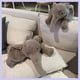 thumbnail image 4 of Super Soft Grey Elephant Plush Toys Cute Stuffed Flappy Ears Long Plush Elephant Animals Plushy Hugging Pillow Kids Xmas Gift, 4 of 5