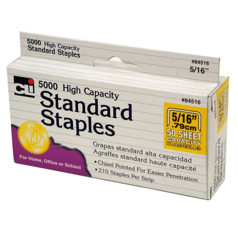 HIGH CAPACITY STANDARD STAPLES 5000 PER BOX