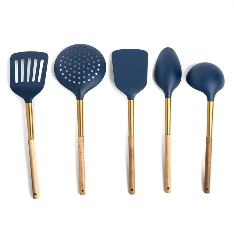 Kitchen Utensils Mix And Measure Set 10/Pkg-Navy Blue And Gold