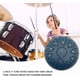 thumbnail image 4 of Tambor de lengüeta de acero de 6 notas en tono G, tambor de mano de 15,5 cm, instrumento de percusión portátil con baquetas, púas y bolsa de transporte para yoga, meditación, musicoterapia y, 4 of 5