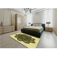 thumbnail image 4 of Ahgly Company Indoor Rectangle Patterned Mustard Yellow Area Rugs, 4' x 6', 4 of 6