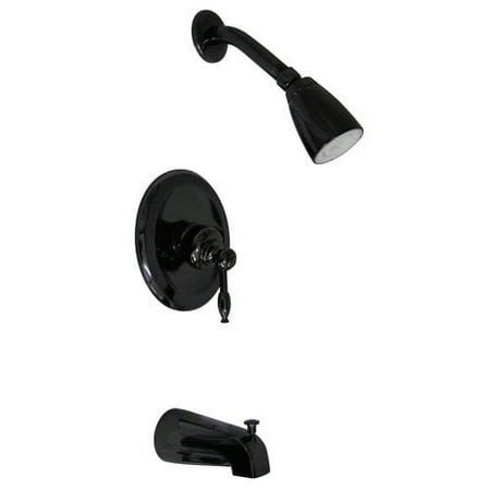 Kingston Brass Fauceture Series Diverter Tub and Shower Faucet with Valve and Trim