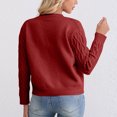 thumbnail image 4 of Pisexur Chandails pour Femmes Doux et Confortables, Mode Été Manches Longues Col en V Débardeur Rouge,P, 4 of 4