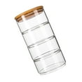 thumbnail image 4 of 4Pcs Stackable Glass Jars with Lid Storage Bowl Fruit Salad Bowls for Family, 4 of 6