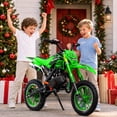 thumbnail image 5 of Gpower Gasoline 49cc Dirt Bike for Kids 13-17,2-Stroke Gas Power Mini Dirt Bike,Green, 5 of 10