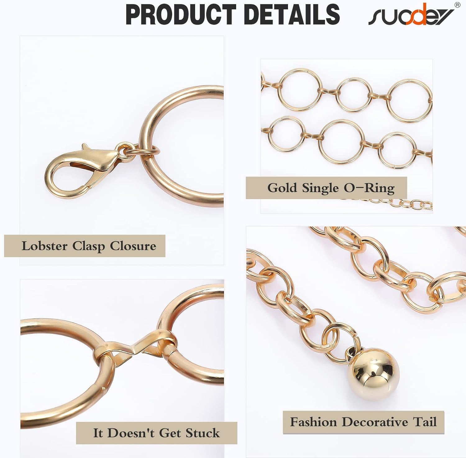Women Waist Chain Belt Alloy Adjustable Gold Silver Link Fashion Accessory Alloy Gold Waist Chain Belt for Women Fashion Cute Body  main image 4