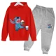 thumbnail image 3 of Ropa para niños, tendencia, chándal cálido, otoño, estampado de dibujos animados de anime, sudadera con capucha para niños y niñas, conjunto de traje de dos piezas y pantalones, 3 of 5