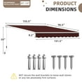 thumbnail image 7 of Epicozy 155.5" x 96.5" Burgundy Manually Retractable Patio Awning, UV Resistant, 7 of 7
