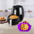 thumbnail image 5 of HCBY 8.7"Square Silicone Air Fryer Liner, Reusable Non-Stick Baking Tray, 3" Deep Heat Pot with Handles for 5.5-7QT Air Fryers, 5 of 5