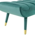 thumbnail image 5 of Modway Guess Channel Tufted Performance Velvet Accent Bench in Teal, 5 of 7