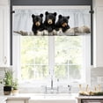 thumbnail image 2 of Bear Family kitchen Curtain Valances for Windows For Indoor Living Room Bedroom Kitchen Decoration 54x18 inch, 2 of 5