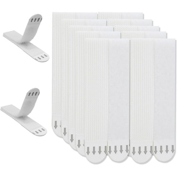 RUseeN Large Picture Hanging Strips Heavy Duty, 24-Pairs(48 Strips) Sticky Picture Hangers for Walls Hanging Without Nail,Damage Free No Nails Refill Adhesive Poster Frame Mounting, White