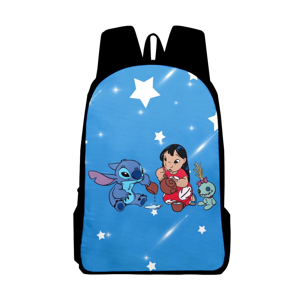 Cartoon Lilo And Stitch Backpack Laptop Travel Backpack Largecapacity