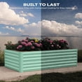 thumbnail image 2 of Bingirl 8ft x 4ft x 2ft Rectangular Raised Garden Bed, 0.5mm Galvanized Color Steel Planter Box, Green, 2 of 7