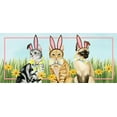 thumbnail image 2 of Popp, Grace 18x10 White Modern Wood Framed Museum Art Print Titled - Easter Cats Collection D, 2 of 4