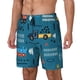 thumbnail image 1 of Balery Construction Trucks Bañador para hombre, shorts de playa de secado rápido con entrepierna y forro de compresión-Large, 1 of 6