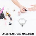 thumbnail image 4 of OULII 4Pcs Silver Nail Brush Pen Rack Vintage Crown Manicure Organizer for Salon and Home Use, 4 of 6