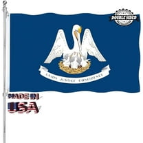 Louisiana State Flag 3x5 Outdoor Double Sided LA Flags Heavy Duty 3 Ply Polyester Material with 2 Metal Grommets, 4 Rows of Stitching