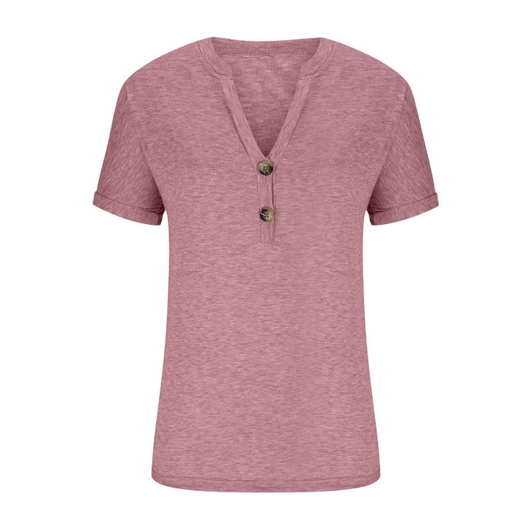 Casual Solid Buttons V Neck Tops(7 Colors) Casual Solid Buttons V Neck Tops(7 Colors)