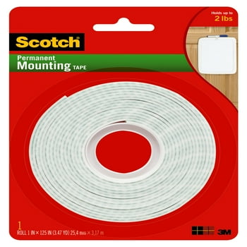 Scotch Indoor Double-Sided ing Tape, 1 in x 125 in, 1 Roll