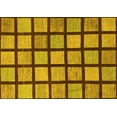 thumbnail image 1 of Ahgly Company Indoor Rectangle Checkered Yellow Modern Area Rugs, 8' x 12', 1 of 4