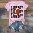 thumbnail image 2 of Charmgo Haut pour Femmes Tendance T-Shirts Jour de Match T-Shirt Imprimé 2D pour Femmes Manches Courtes Col Rond T-Shirt Mode Léger Doux Tenue Décontractée Vêtements pour Femmes Football Rose m, 2 of 4