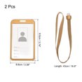thumbnail image 2 of Unique Bargains Vertical Aluminum Badge Holders with Flat Clip Lanyard, 2 Pack, 2 of 7